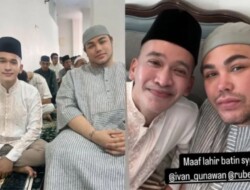 Masuk Islam, Ruben Onsu shalat Id perdana dengan Ivan Gunawan