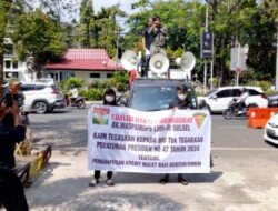 Perjuangkan Nasib Nasabah, LMRI Waspamops Sulsel Demo BRI
