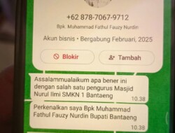 Waspada Penipuan: Akun WhatsApp Palsu Bupati Bantaeng