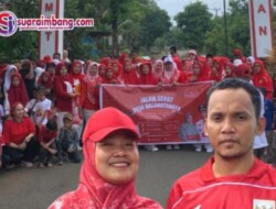 Desa Balangtanayya Takalar Merayakan Hari Jadi ke-13 dengan Gerak Jalan Sehat