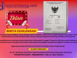 Berita Kehilangan Sertifikat Tanah
