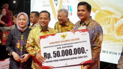 Gubernur Sulsel Apresiasi Bupati Bantaeng Atas Capaian Adipura