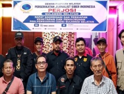Dihadiri Ketum Bung Salim, PERJOSI Sulsel Gelar Rapat Konsolidasi