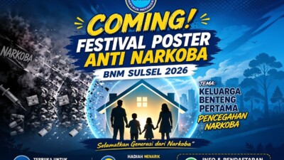 Peringati Hari Anti Narkoba, BNM Sulsel Bakal Buat Kegiatan Festival Poster 2026