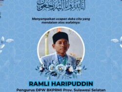 Pengurus BKPRMI BANTAENG Ramli Haripuddin Berpulang, Hari ini Dishalatkan