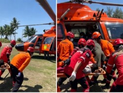 Helikopter Dauphin Evakuasi 7 Korban Gempa ke Labuan Bajo