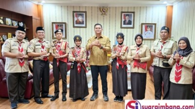 Pulang Dari Jamnas XII, Kontingen Pramuka Bantaeng Disambut Bupati