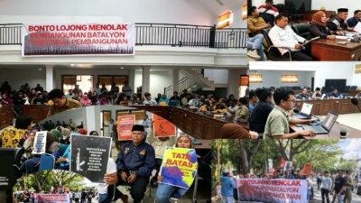 Ratusan Warga Bonto Lojong Demo Tolak Rencana Pembangunan Batalyon Teritorial