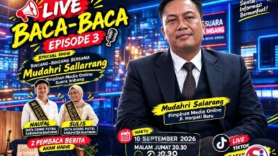 Live Baca‑Baca 3: Mudahri Salarang dan Dua Duta Genre Bantaeng Hadir