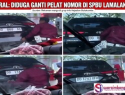 Ganti Pelat Nomor di SPBU Lamalaka Viral