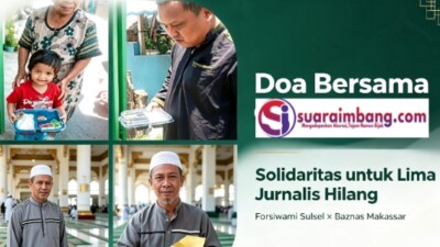 Berbagi Nasi Dos, Doa Agar Jurnalis Segera Ditemukan