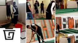 KOMAR Makassar Bersihkan Masjid Nurul Khalifah Samata Gowa