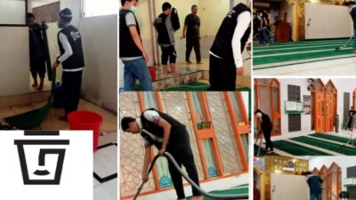 KOMAR Makassar Bersihkan Masjid Nurul Khalifah Samata Gowa